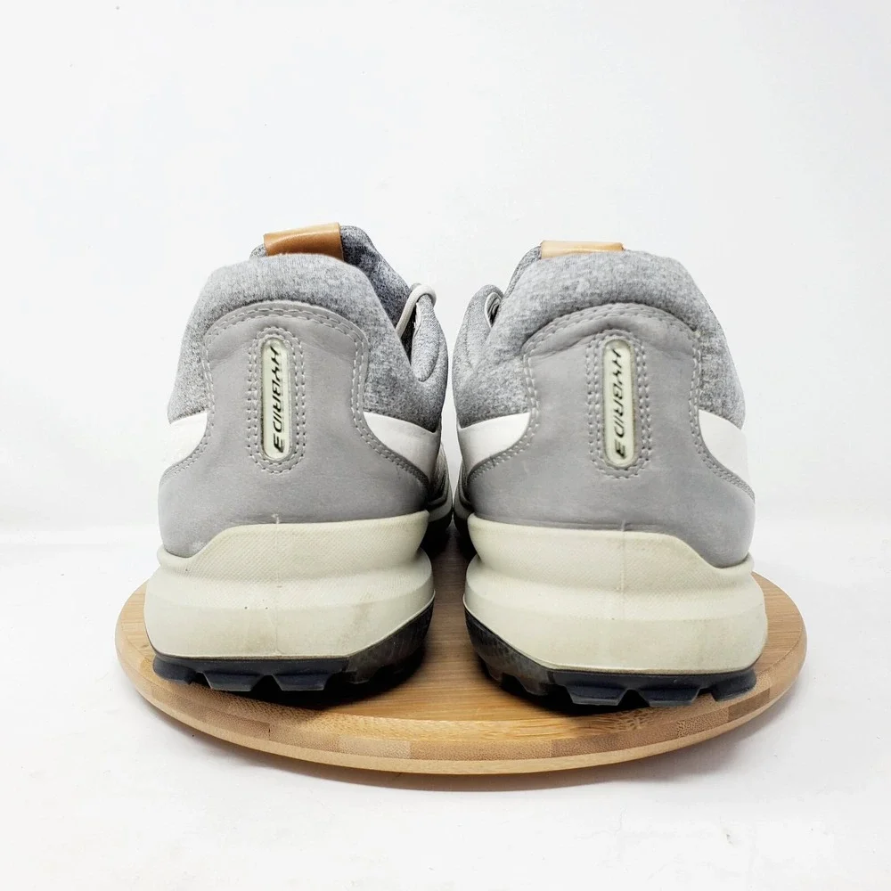 ECCO‎ Biom Hybrid 3 Golf Shoes Mens 45 Shoes Grey Yak Leather Waterproof Sneaker
